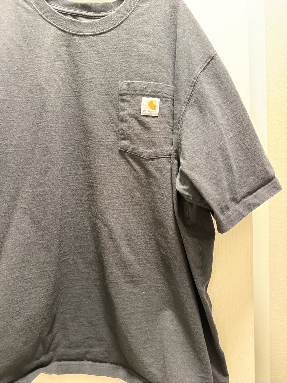 Carhartt Black Short-Sleeve Pocket Tee with Logo Patch - Picture 2 of 5